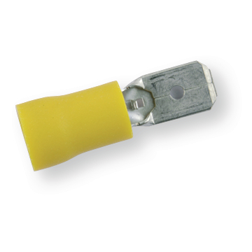 Isolierter Verbinder 6,3x0,8 mm gelb